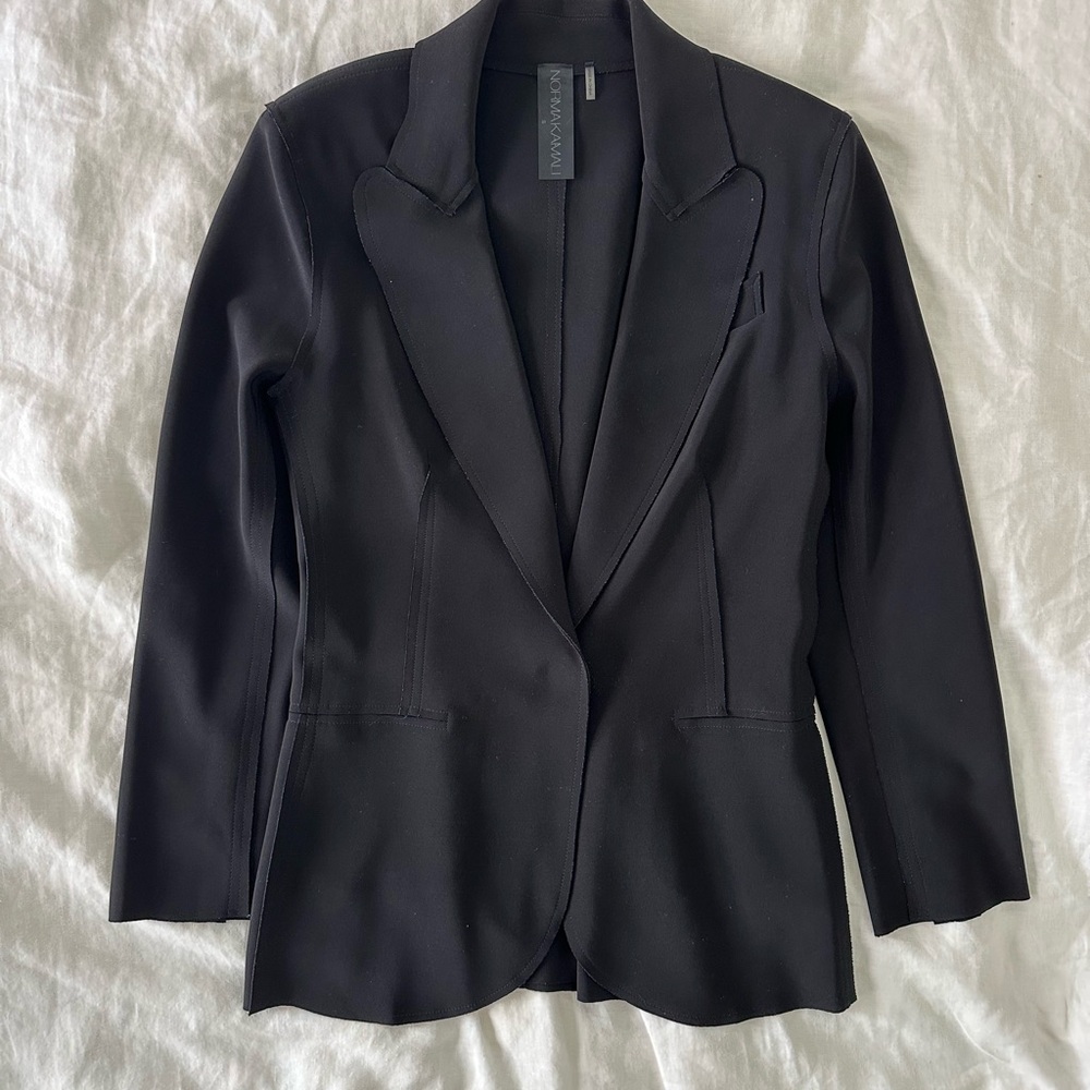 Norma Kamali Black Blazer Classic Tailored Design